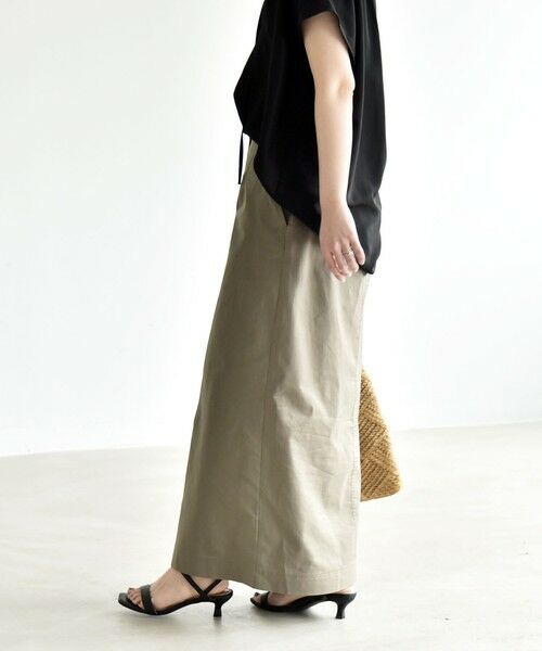 SHIPS / シップス ロング・マキシ丈スカート | 《予約》quaranciel:〈洗濯機可能〉フロントボタン Iライン タイト スカート | 詳細7