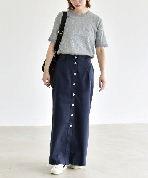 SHIPS / シップス ロング・マキシ丈スカート | 《予約》quaranciel:〈洗濯機可能〉フロントボタン Iライン タイト スカート | 詳細20
