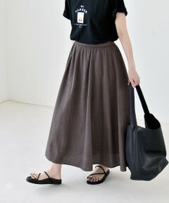 SHIPS / シップス ミニ・ひざ丈スカート | 《予約》quaranciel:〈手洗い可能〉コットン 刺繍 パイピング フレア スカート