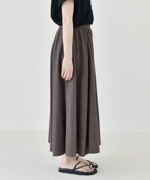 SHIPS / シップス ミニ・ひざ丈スカート | 《予約》quaranciel:〈手洗い可能〉コットン 刺繍 パイピング フレア スカート | 詳細16