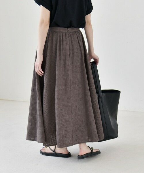 SHIPS / シップス ミニ・ひざ丈スカート | 《予約》quaranciel:〈手洗い可能〉コットン 刺繍 パイピング フレア スカート | 詳細5