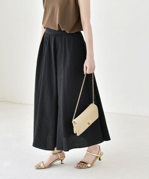 SHIPS / シップス ミニ・ひざ丈スカート | 《予約》quaranciel:〈手洗い可能〉コットン 刺繍 パイピング フレア スカート | 詳細21