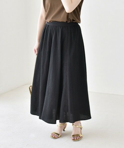 SHIPS / シップス ミニ・ひざ丈スカート | 《予約》quaranciel:〈手洗い可能〉コットン 刺繍 パイピング フレア スカート | 詳細23