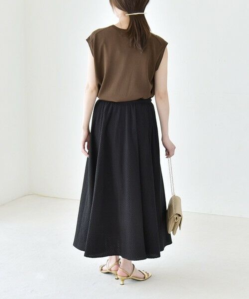 SHIPS / シップス ミニ・ひざ丈スカート | 《予約》quaranciel:〈手洗い可能〉コットン 刺繍 パイピング フレア スカート | 詳細19