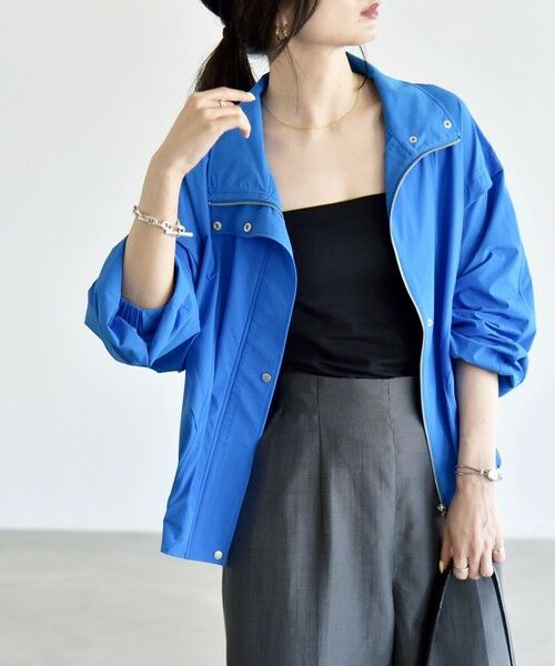 SHIPS / シップス ブルゾン | 《予約》quaranciel:〈接触冷感/UVカット/撥水〉マルチファンクション ライト ブルゾン（ブルー）