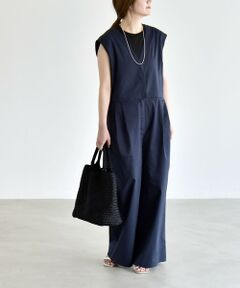 SHIPS / シップス サロペット・オールインワン | 《予約》quaranciel:〈洗濯機可能〉Vネック ワイド オールインワン