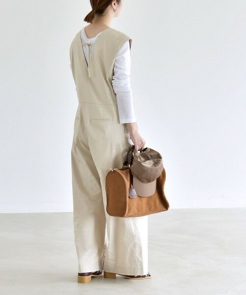 SHIPS / シップス サロペット・オールインワン | 《予約》quaranciel:〈洗濯機可能〉Vネック ワイド オールインワン | 詳細10