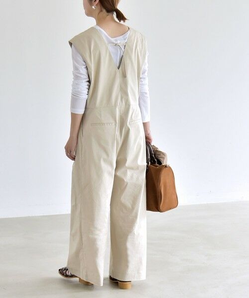 SHIPS / シップス サロペット・オールインワン | 《予約》quaranciel:〈洗濯機可能〉Vネック ワイド オールインワン | 詳細11