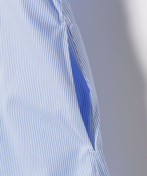 SHIPS / シップス ロング・マキシ丈ワンピース | 《予約》quaranciel:〈洗濯機可能〉ストライプ フラワー刺繍 スキッパー シャツ ワンピース | 詳細18