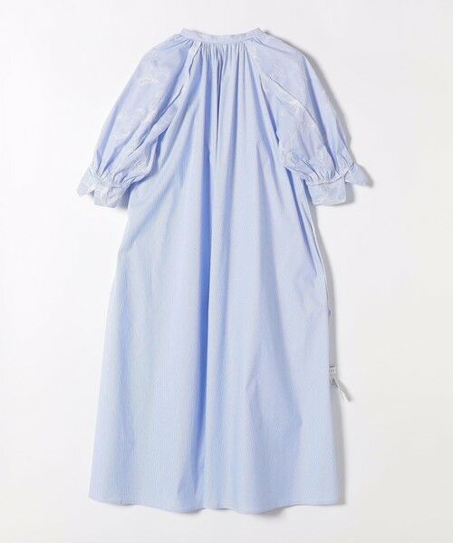 SHIPS / シップス ロング・マキシ丈ワンピース | 《予約》quaranciel:〈洗濯機可能〉ストライプ フラワー刺繍 スキッパー シャツ ワンピース | 詳細22