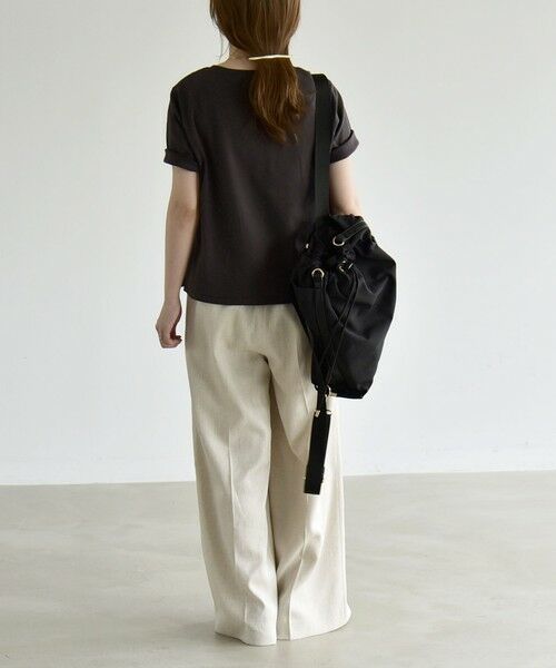 SHIPS / シップス ロング・マキシ丈ワンピース | 《予約》quaranciel:〈洗濯機可能〉スキッパー ワンピース＆イージー ワイドパンツ セットアップ | 詳細15