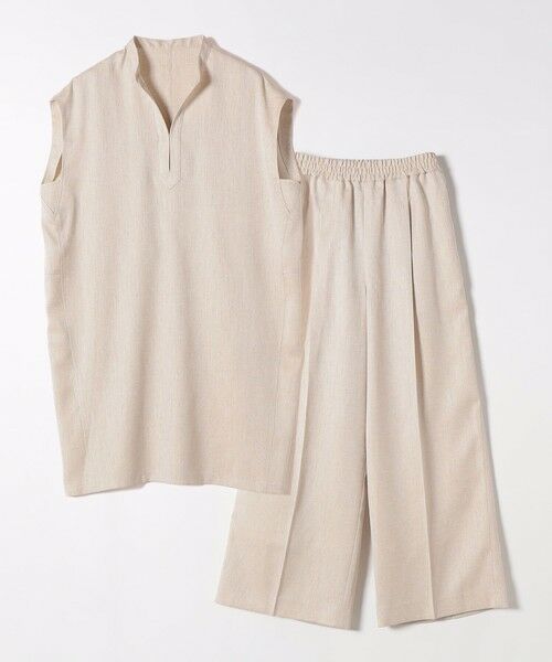 SHIPS / シップス ロング・マキシ丈ワンピース | 《予約》quaranciel:〈洗濯機可能〉スキッパー ワンピース＆イージー ワイドパンツ セットアップ | 詳細11