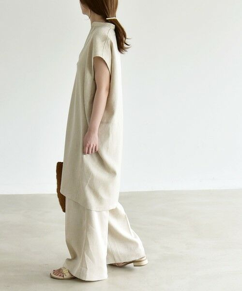 SHIPS / シップス ロング・マキシ丈ワンピース | 《予約》quaranciel:〈洗濯機可能〉スキッパー ワンピース＆イージー ワイドパンツ セットアップ | 詳細3