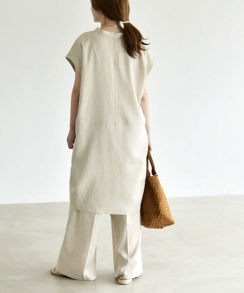 SHIPS / シップス ロング・マキシ丈ワンピース | 《予約》quaranciel:〈洗濯機可能〉スキッパー ワンピース＆イージー ワイドパンツ セットアップ | 詳細4