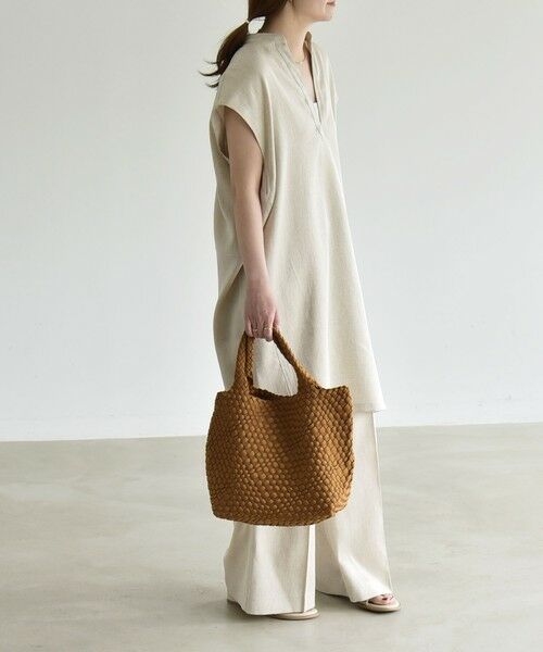 SHIPS / シップス ロング・マキシ丈ワンピース | 《予約》quaranciel:〈洗濯機可能〉スキッパー ワンピース＆イージー ワイドパンツ セットアップ | 詳細7