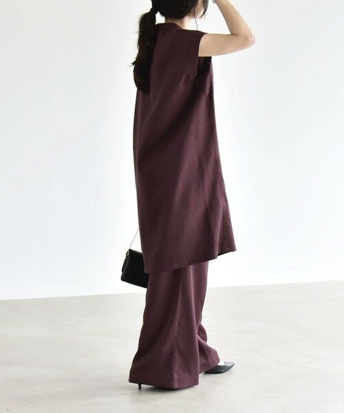 SHIPS / シップス ロング・マキシ丈ワンピース | 《予約》quaranciel:〈洗濯機可能〉スキッパー ワンピース＆イージー ワイドパンツ セットアップ | 詳細28