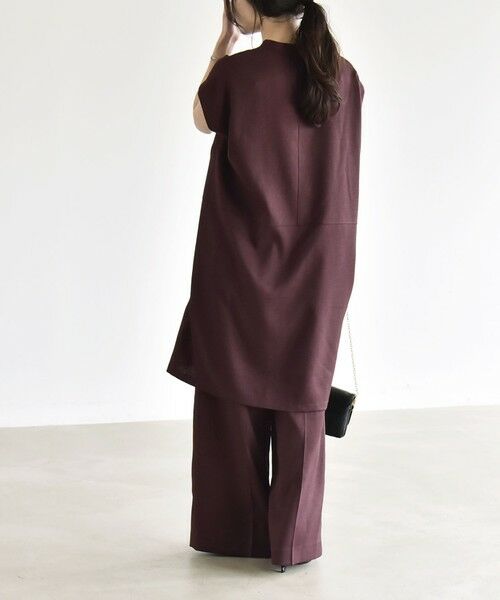 SHIPS / シップス ロング・マキシ丈ワンピース | 《予約》quaranciel:〈洗濯機可能〉スキッパー ワンピース＆イージー ワイドパンツ セットアップ | 詳細30