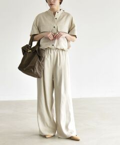 SHIPS / シップス ロング・マキシ丈ワンピース | 《予約》quaranciel:〈洗濯機可能〉ポケットドロスト シャツ＆イージー ワイドパンツ セットアップ