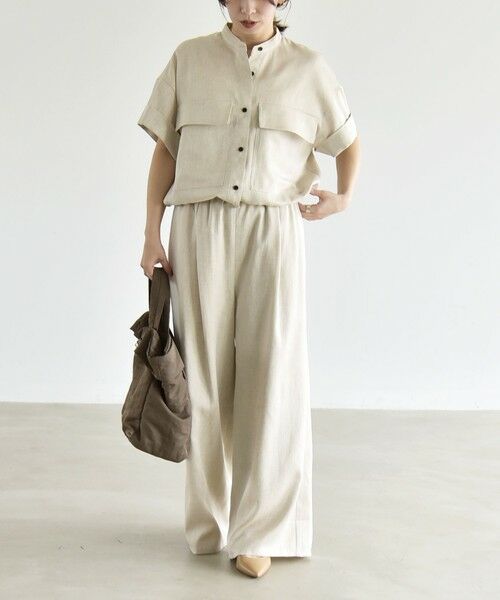 SHIPS / シップス ロング・マキシ丈ワンピース | 《予約》quaranciel:〈洗濯機可能〉ポケットドロスト シャツ＆イージー ワイドパンツ セットアップ | 詳細3