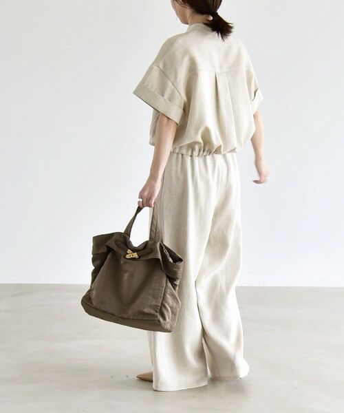 SHIPS / シップス ロング・マキシ丈ワンピース | 《予約》quaranciel:〈洗濯機可能〉ポケットドロスト シャツ＆イージー ワイドパンツ セットアップ | 詳細7