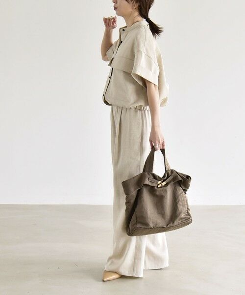 SHIPS / シップス ロング・マキシ丈ワンピース | 《予約》quaranciel:〈洗濯機可能〉ポケットドロスト シャツ＆イージー ワイドパンツ セットアップ | 詳細8