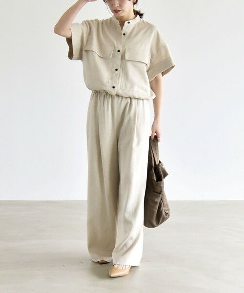 SHIPS / シップス ロング・マキシ丈ワンピース | 《予約》quaranciel:〈洗濯機可能〉ポケットドロスト シャツ＆イージー ワイドパンツ セットアップ | 詳細9