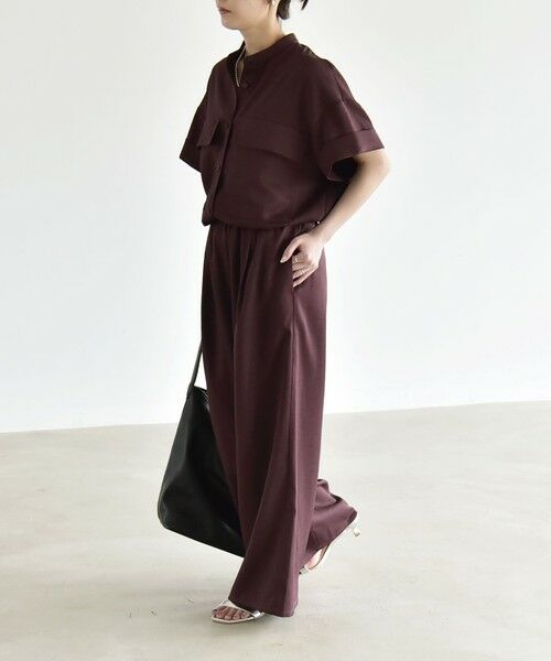 SHIPS / シップス ロング・マキシ丈ワンピース | 《予約》quaranciel:〈洗濯機可能〉ポケットドロスト シャツ＆イージー ワイドパンツ セットアップ | 詳細10