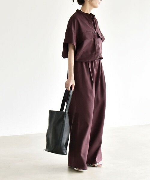 SHIPS / シップス ロング・マキシ丈ワンピース | 《予約》quaranciel:〈洗濯機可能〉ポケットドロスト シャツ＆イージー ワイドパンツ セットアップ | 詳細15