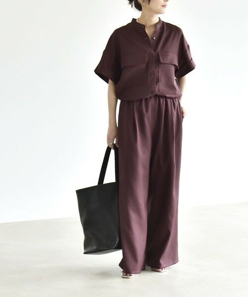 SHIPS / シップス ロング・マキシ丈ワンピース | 《予約》quaranciel:〈洗濯機可能〉ポケットドロスト シャツ＆イージー ワイドパンツ セットアップ | 詳細16