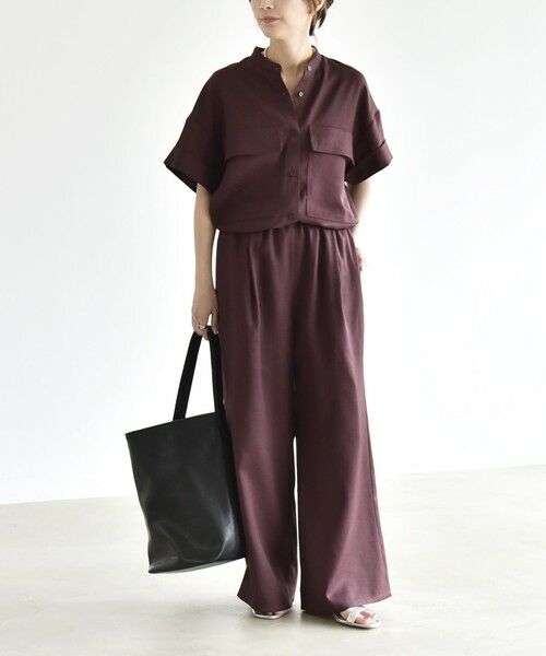 SHIPS / シップス ロング・マキシ丈ワンピース | 《予約》quaranciel:〈洗濯機可能〉ポケットドロスト シャツ＆イージー ワイドパンツ セットアップ | 詳細17