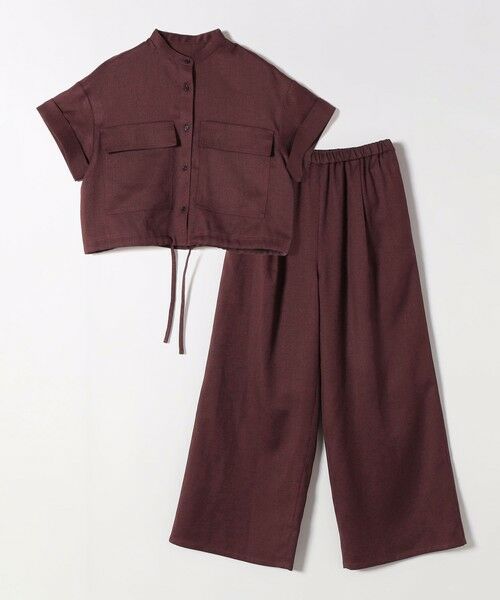 SHIPS / シップス ロング・マキシ丈ワンピース | 《予約》quaranciel:〈洗濯機可能〉ポケットドロスト シャツ＆イージー ワイドパンツ セットアップ | 詳細18