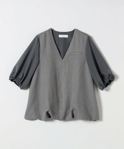 SHIPS / シップス ロング・マキシ丈ワンピース | quaranciel:〈洗濯機可能〉Vネック 6分袖 ブラウス & Iライン スカート セットアップ | 詳細7