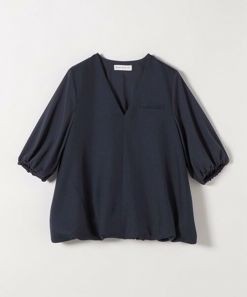 SHIPS / シップス ロング・マキシ丈ワンピース | 《予約》quaranciel:〈洗濯機可能〉Vネック 6分袖 ブラウス & Iライン スカート セットアップ | 詳細18