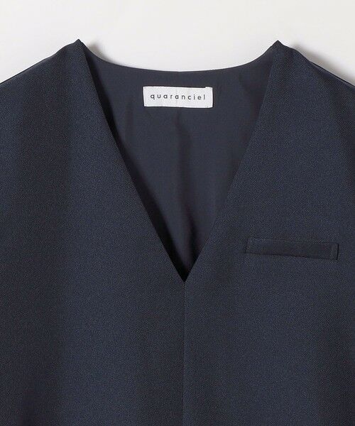 SHIPS / シップス ロング・マキシ丈ワンピース | 《予約》quaranciel:〈洗濯機可能〉Vネック 6分袖 ブラウス & Iライン スカート セットアップ | 詳細20