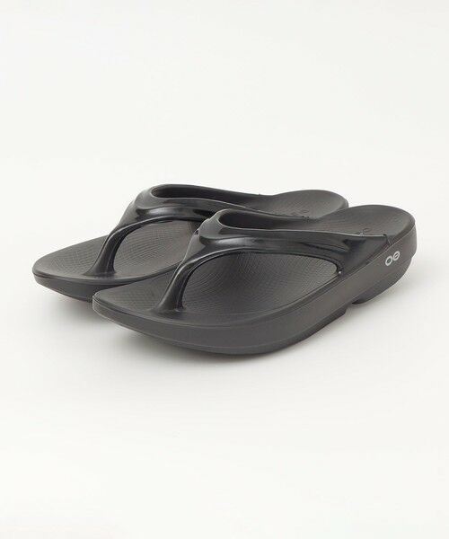 SHIPS / シップス サンダル | OOFOS: OOlala トング サンダル（ブラック）