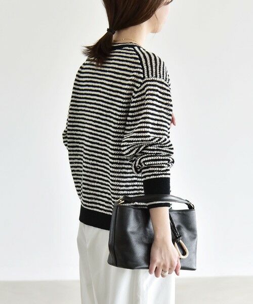 SHIPS / シップス カーディガン・ボレロ | 《予約》quaranciel: ボーダー クルーネック メタルボタン ニット カーディガン | 詳細6