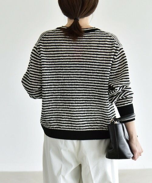 SHIPS / シップス カーディガン・ボレロ | 《予約》quaranciel: ボーダー クルーネック メタルボタン ニット カーディガン | 詳細7