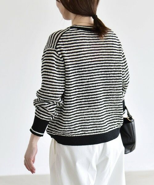 SHIPS / シップス カーディガン・ボレロ | 《予約》quaranciel: ボーダー クルーネック メタルボタン ニット カーディガン | 詳細8