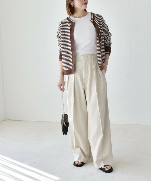 SHIPS / シップス カーディガン・ボレロ | 《予約》quaranciel: ボーダー クルーネック メタルボタン ニット カーディガン | 詳細15