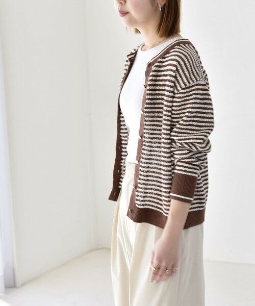 SHIPS / シップス カーディガン・ボレロ | 《予約》quaranciel: ボーダー クルーネック メタルボタン ニット カーディガン | 詳細19