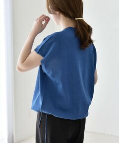 SHIPS / シップス ニット・セーター | 《予約》quaranciel:〈手洗い可能〉ドロスト フレンチスリーブ シアー ニット プルオーバー