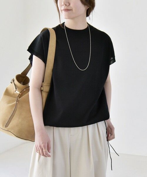 SHIPS / シップス ニット・セーター | 《予約》quaranciel:〈手洗い可能〉ドロスト フレンチスリーブ シアー ニット プルオーバー | 詳細14