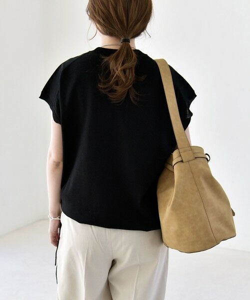 SHIPS / シップス ニット・セーター | 《予約》quaranciel:〈手洗い可能〉ドロスト フレンチスリーブ シアー ニット プルオーバー | 詳細16