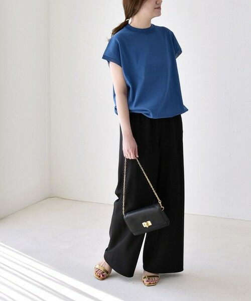 SHIPS / シップス ニット・セーター | 《予約》quaranciel:〈手洗い可能〉ドロスト フレンチスリーブ シアー ニット プルオーバー | 詳細23