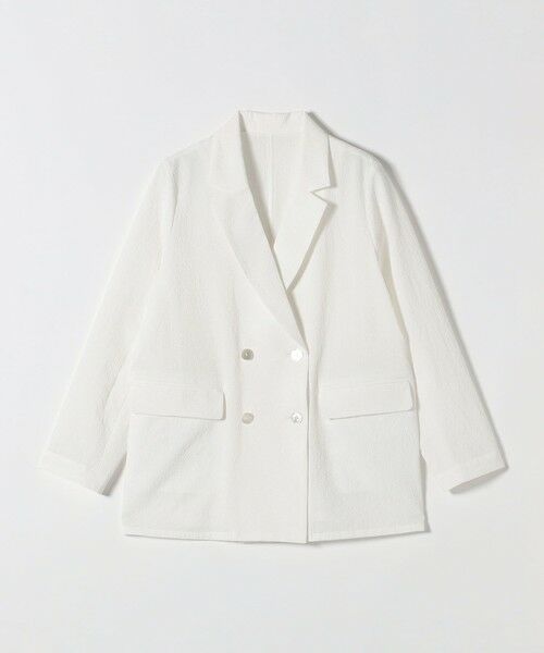 SHIPS / シップス セットアップ | 《予約》quaranciel:〈手洗い可能〉シアー カラミ テーラード ダブル ジャケット | 詳細7