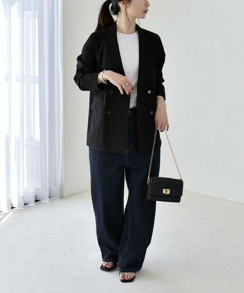 SHIPS / シップス セットアップ | 《予約》quaranciel:〈手洗い可能〉シアー カラミ テーラード ダブル ジャケット | 詳細9