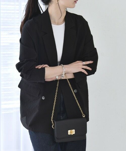 SHIPS / シップス セットアップ | 《予約》quaranciel:〈手洗い可能〉シアー カラミ テーラード ダブル ジャケット | 詳細11