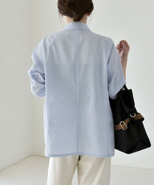 SHIPS / シップス セットアップ | 《予約》quaranciel:〈手洗い可能〉シアー カラミ テーラード ダブル ジャケット | 詳細25