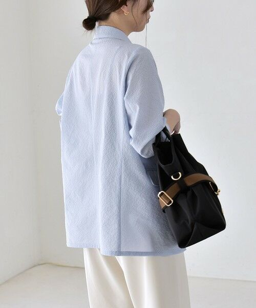 SHIPS / シップス セットアップ | 《予約》quaranciel:〈手洗い可能〉シアー カラミ テーラード ダブル ジャケット | 詳細26