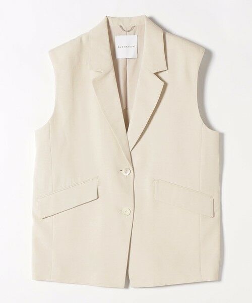 SHIPS / シップス ベスト | 《予約》quaranciel: リネン ミックス テーラード オーバー ジレ | 詳細12